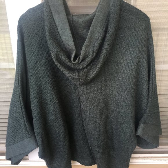 Green Hooded Button Up Cardigan size S/M - Picture 2 of 2